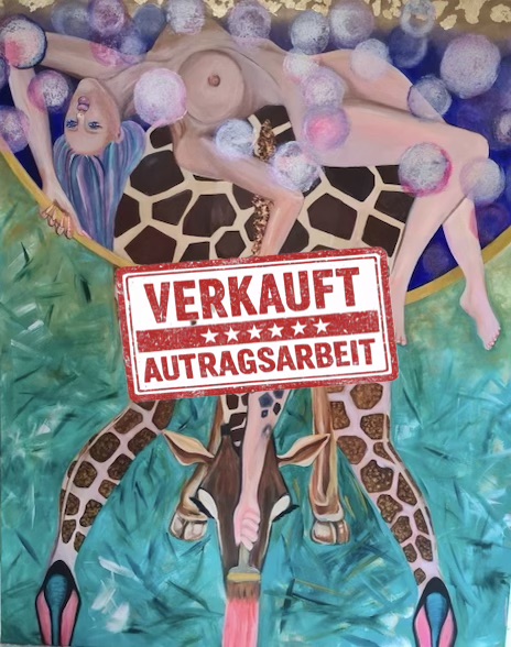 Giraffe – Originalgemälde Auftragsarbeit – Bild 2